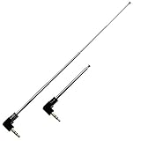 RuiLing 2pcs 4 Section Telescopic 3.5mm FM Radio Antenna, for Auto Car & for Mobile Phone Antenna Mp3 Bluetooth Audio Max 25.5cm Length 3.5mm Port FM Radio Receiver