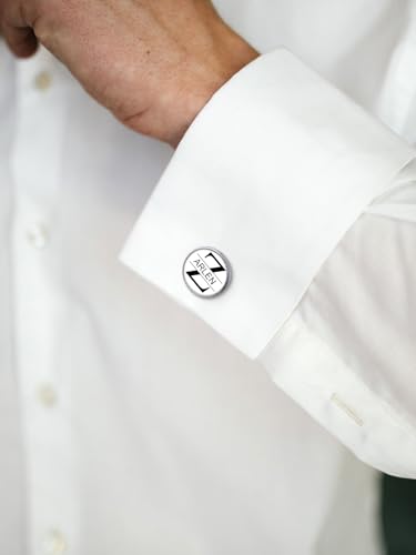 Mancuernillas personalizadas clásicas para hombre miniatura 4