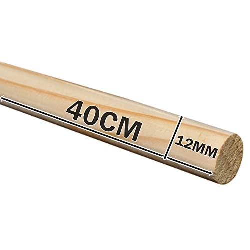 Avuk Pet Combo 10 Poleiro Bastão de Madeira Pinus 12mm (40cm) para Pássaros