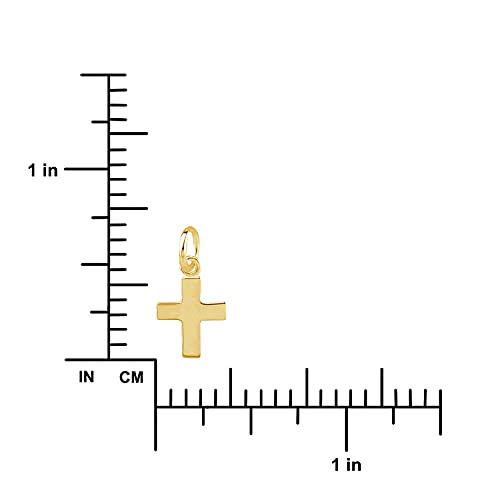 Hawaiian Silver Jewelry Cross Charm Pendant for Necklace, Bracelet - Premium 925 Sterling Silver - High Polished Mini Cross Pendant2