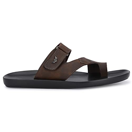 Image of Azzaro Black Men's Sandals | Stylish Strap Sandal with Grip Insole | Comfortable Casual Footwear for Office, Travel & Everyday Walking