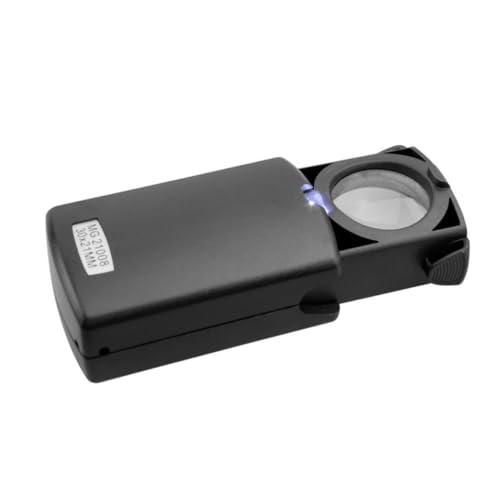 VILLCASE Led Jewelry Loupe Magnifier 2pcs Mg21008 30x21mm Jewelry Loupe for Gems Magnifier Built-in Light for Stamps Coins