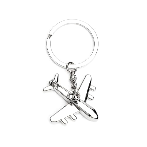 OBEISN Schlüsselanhänger Aus Edelstahl Mit Kleinem Flugzeug-Anhänger, Moderne Kunst in Schlichtem Design, Geburtstagsgeschenk Für Frauen, Geschenke Für Die Freundin Und Schwester