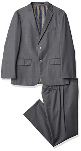 Kitonet Men's Solid 2-Piece Slim Fit Suit, Gray, 40S