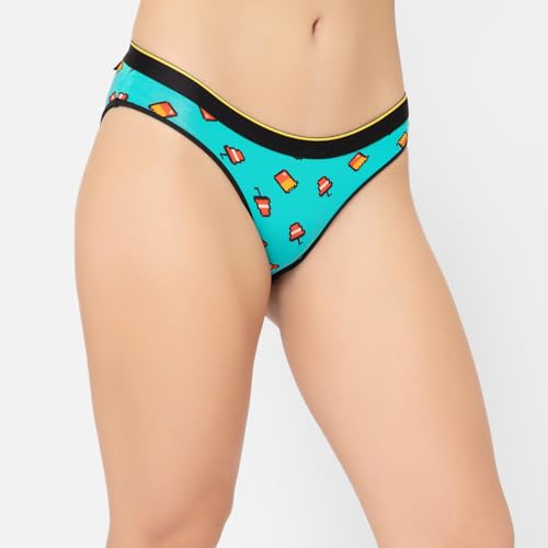Image of Bummer Women's Printed Micro Modal Bikinis Panties | Soft & Breathable Underwear |Combo Pack of 2