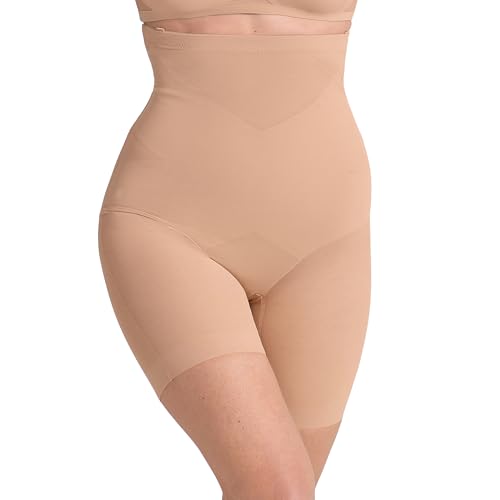 HONEYLOVE Shapewear for Women - SuperPower Shorts High Compression - Tummy Control Underwear - Sand - XS