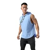 MEIMIYI Men Belly-Up Undershirt Mens Tank-Shirt Mens Tank-Top Mens Undershirt Mens Muscle-Shirts Mens Achilles-Shirts Mens Summer Tank-Top K-Sky Blue XL