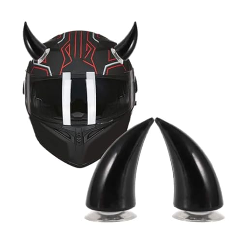 2pcs Motorcycle Helmet Horn, Rubber Helmet Devil Horn Demon Horn with Sucker Unique Decoration Ornament Universal for Motorcycle Helmet