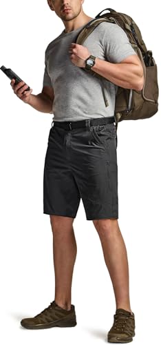 Image of CQR Men's Convertible Cargo Tactical Pants, Water Resistant Outdoor Hiking Pants, Zip Off Lightweight Stretch Work Pants