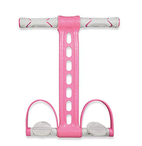 Pedal Rally Sit-ups Slim-up Bauch Haushalt Brust Erweiterung Fitness Männliche Trainingsgeräte Weibliche Multifunktions-Gummiband-Pink