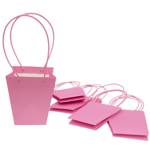 Image of Oasis Pack of 10 Conical Mauve Pink Flower Hamper Bags | Premium Floral Packaging Bags for Rakhi Gift Hampers, Flower Bouquets, Wedding, Return Gifts, Decorative Presentation & Florist Supplies.