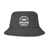 Generic Commercial Drone Pilot FAA Certified Bucket Hat Bucket Hat Packable Hats for Swimming Pool Accessories for Golf Must Haves Wash Black