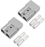ANKG 2Pcs 120 Amp 600 Volt 2AWG Battery Power Connector (2AWG Contact，2pcs Gray Housing)