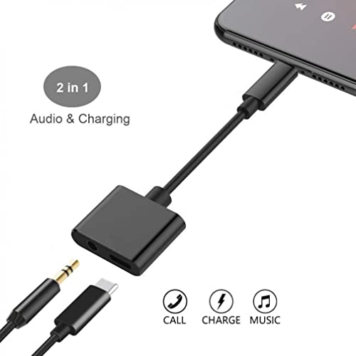 Usb-C Headphone Adapter Earphone 3.5Mm Jack Charger Port Splitter For Edge Plus (2022), Mic Support Hands-Free Type-C Headset Adaptor Compatible With Motorola Edge Plus (2022) #TOP3