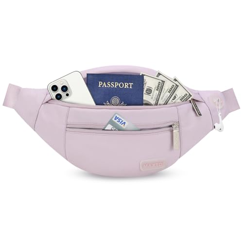 Image of MAXTOP Large Crossbody Fanny Pack with 4-Zipper Pockets,Gifts for Enjoy Sports Festival Workout Traveling Running Casual Hands-Free Wallets Waist Pack Phone Bag Fits All Phones