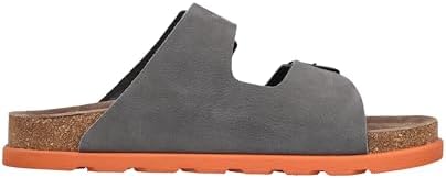 Moderne Gespen Slippers Rieker Heren Slippers 21190 – Grijze Suède, Extra Breed (H) | Flexibele Zool, Gespen, Ultralicht Rieker Heren 21190slippers Men