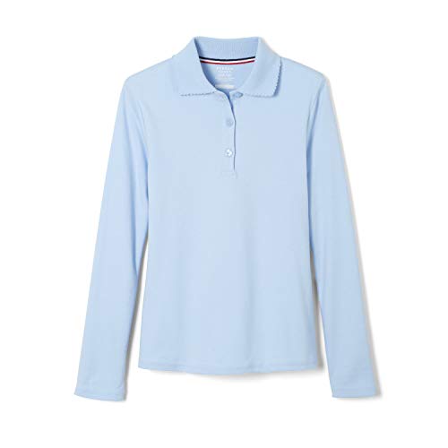 Image of French Toast Girls' Ruffle Collar Polo Shirt with Long Sleeves