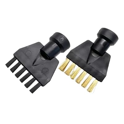 ETXDFTFQ 1/2PCS Home Cleaning Nylon Copper Flat Brush Cleaner Cleaning Attachment Connector,Compatible for Karcher SG-42 SG-44 SC1 SC2 SC3 SC4(Nylon and Copper)