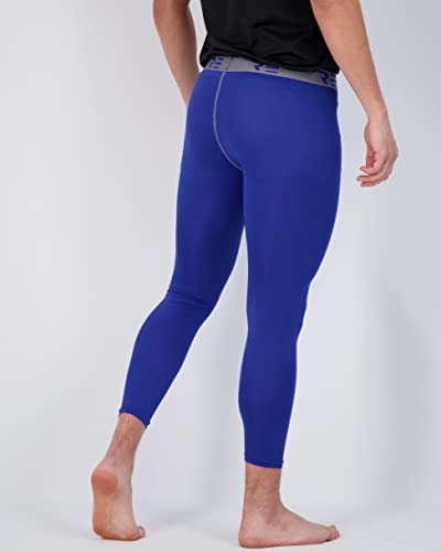 Real Essentials 3 Pack: Men's Active Compression Pants - Workout Base Layer Tights Running Leggings (Available in Big & Tall)3