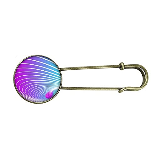 Broche en métal rétro en forme d'hélice - Style art déco, M