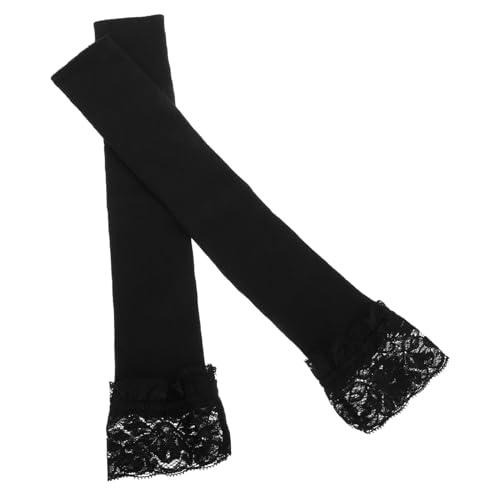 Holibanna Long Lace Gloves for Women Knitted Lace Arm Sleeves Fingerless Lace Gloves Arm Warmers Stretchy Polyester for Tea Parties Daily Use