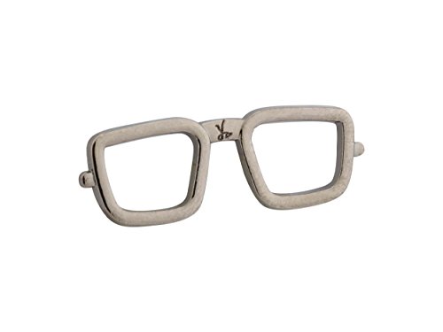 Alfiler para hombre KNIGHTHT plateado con marco óptico para traje elegante