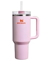 Stanley Quencher H2.0 Tumbler with Handle and Straw 40 oz | Flowstate 3-Position Lid | Cup Holder Compatible for Travel | Insulated Stainless Steel Cup | BPA-Free | Rose Petal Shimmer