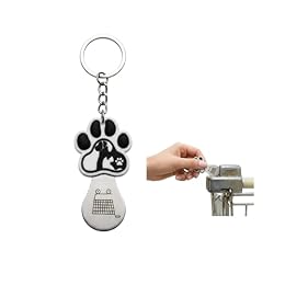 Cart Buddy Quarter Key, Paw Print Shopping Cart Keychain