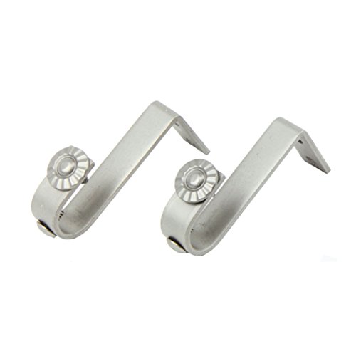 Rod Desyne 3/4" Ceiling Bracket (Pair) -Satin Nickle Single, Satin Nickel, 2 Piece