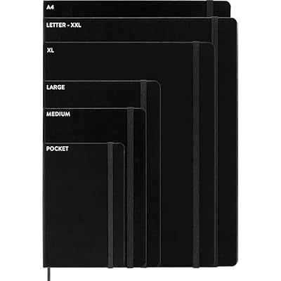 Moleskine Cahier Journals, Soft Cover, XL (7.5 x 9.5) Ruled/Lined, Black, 120 Pages (Set of 3)
