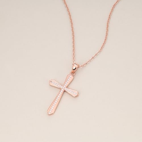 GAVU Women’s Cross Necklace, 925 Sterling Silver Cross Necklace for Women4