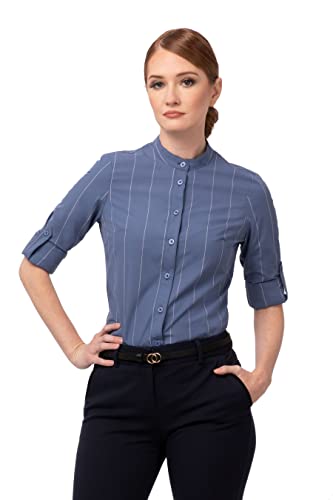 Chemise Voce bleue haut de gamme pour femme en taille 2XL finitions soignées