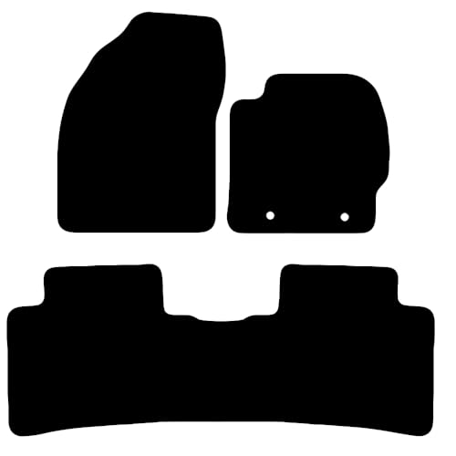 Image of Carsio Tailored Carpet Car Floor Mats For Toyota Prius Taxi 2009-2012 Tailored Fit Floor Mat Complete Accessory Black Custom Fitted - All Weather, Anti-Slip Backing & Black Trim