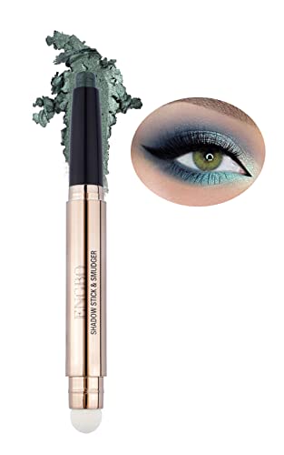 Iguzvaw Cream Eyeshadow Stick,2 In 1 Eye Shadow Pencil Crayon Makeup With Smudger,Multi-Dimensional Eyes Look,Waterproof Long Lasting Hypoallergenic Eye Shadow Sticks (11# Green Shimmer) #TOP4