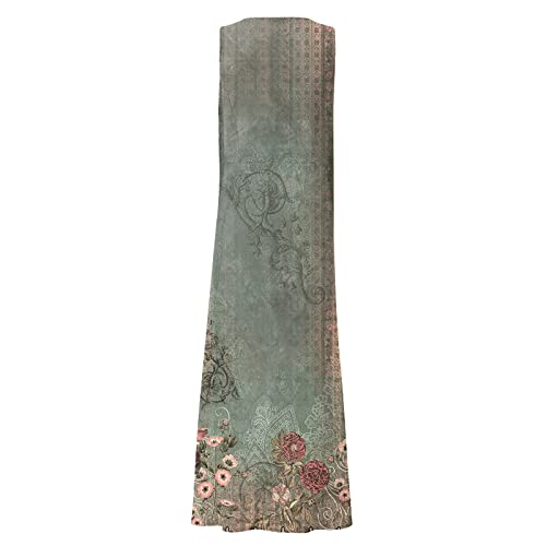 Plus Size Cotton Linen Summer Dresses for Curvy Women 2025 Sleeveless Maxi Vacation Beach Sundresses with Pockets