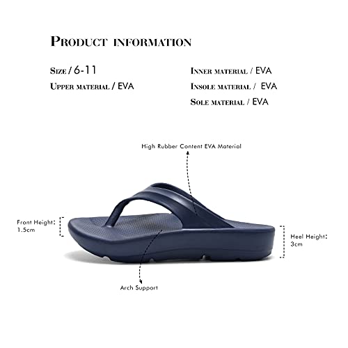 Image of FUNKYMONKEY Women's Comfort Flip Flops with Arch Support - Lightweight EVA Thong Sandals for Walking, Beach, and Daily Wear - Cushioned Footbed & Anti-Slip Sole