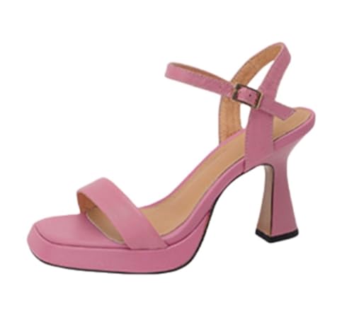 Women's High Heel Sandals Platform Block Chunky Open Toe Ankle Strap Heels For Daily Outdoor