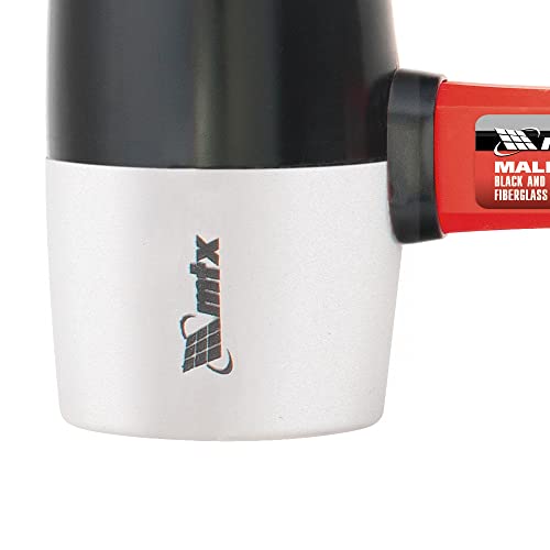MTX Martelo De Borracha Preta E Branca 225 G Cabo Em Fibra De