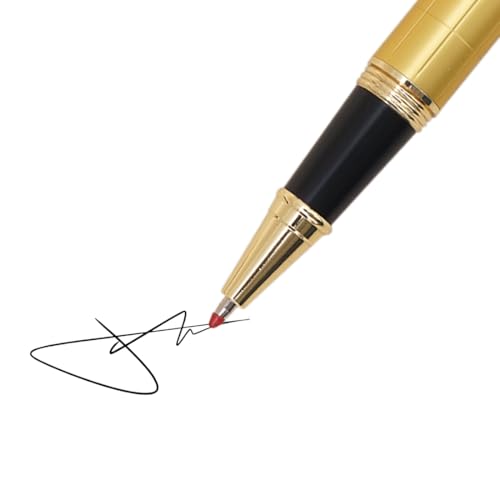 Image of Personalized Golden Roller Ball Pen with Free name engraving Pen Perfect for gifting to Boss,Teacher, Doctor. (SEND DETAIL WHATS AP 8368972096)..