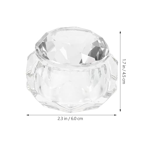 Copa de cristal para arte de uñas con tapa PRETYZOOM miniatura 7