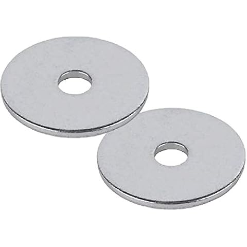 TERF® 100 Pcs Zinc Plated Steel M5 / 5mm X 20mm Flat Repairs Penny Washers Mudguard Fender Washer 5mm Hole and 20mm Out Side Large Diameter Cover