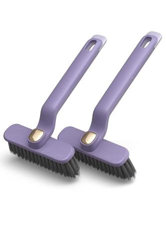 Crevice Multi-Function Bathroom Plastic Cleaning Brush,Tiles Cleaning Brush,Hard Bristle Rotating Crevice Gap Cleaning Brushes for Bathroom,Floor Cleaner Brush Pack of 2