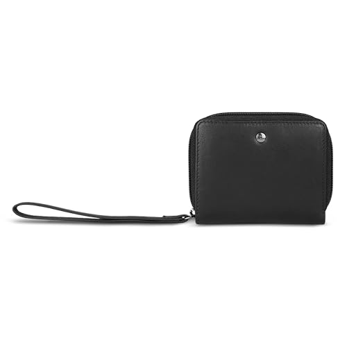 Portefeuille bugatti Black Magic en cuir noir élégant avec grand compartiment zippé