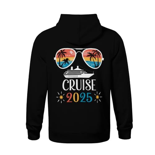 Kids Cruise Vacation 2025 Trip Matching Family Group Boys Girls Lightweight Kangaroo Pocket Fleece Hoodies3