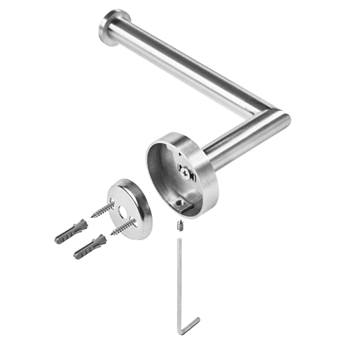 Hitslam Brushed Nickel Toilet Paper Holder Wall Mount Sus 304 Stainless Steel Silver Toilet Roll Holder Waterproof Rotateproof Toilet Tissue Holder For Bathroom #TOP7