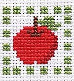 オリムパス キー・リング刺しゅうキット フラワー＆フルーツ KS-14/アップル