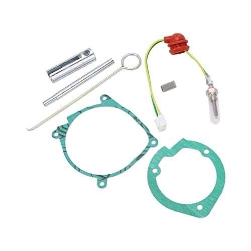 Kit de Bujía Incandescente para Calentador de Estacionamiento, Kit de Reparación de Calentador de Estacionamiento Diésel de Aire de 12V 2KW con Junta de Llave de Bujía Incandescente de Cerámica Cover