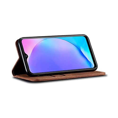 Étui pour iPhone 11 Pro flip case denim PU antichoc marron SE - 2