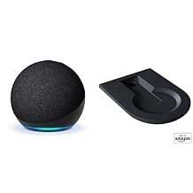 All-new Echo Dot 5th Gen, 2022 release Bundle. Includes Echo Dot 5th Gen, 2022 release | Charcoal & the Made For Amazon Wall Mount | Black