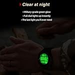 Digital Watch Military Watches for Men Black Tactical Sports Waterproof Men's Women's Wrist Watch with LED Backlight Nylon Band Stopwatch,Green - Image 5